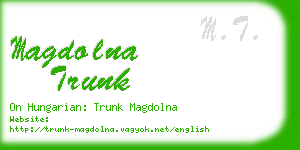 magdolna trunk business card